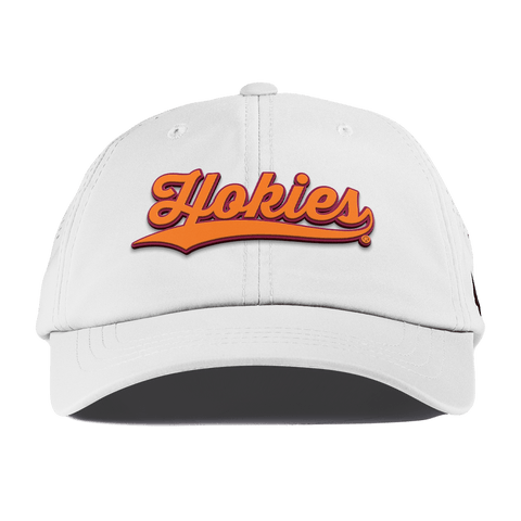 Virginia Tech University "Hokies Script" Performance Dad Hat White