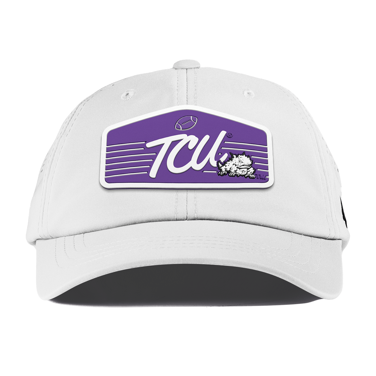 Texas Christian University "Horned Frogs Football" Performance Dad Hat White