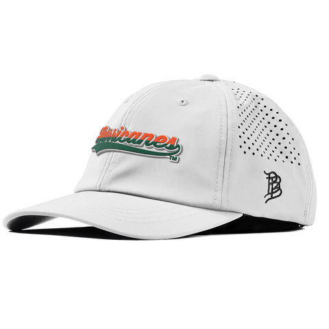 University of Miami "Hurricanes Script" Performance Dad Hat White