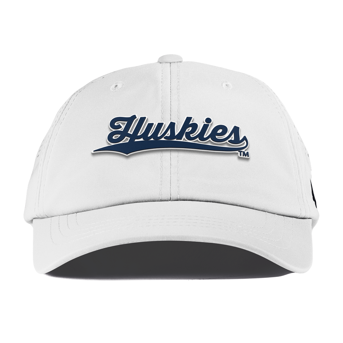 University of Connecticut "Huskies Script" Performance Dad Hat White