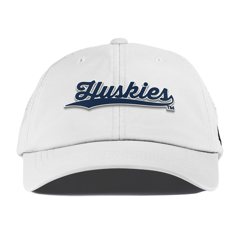 University of Connecticut "Huskies Script" Performance Dad Hat White