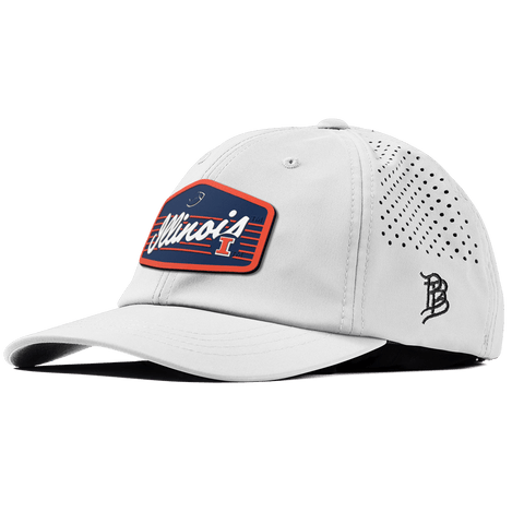 University of Illinois "Illini Football" Performance Dad Hat White