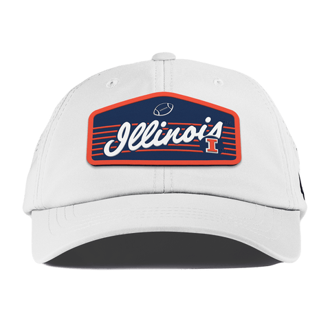 University of Illinois "Illini Football" Performance Dad Hat White