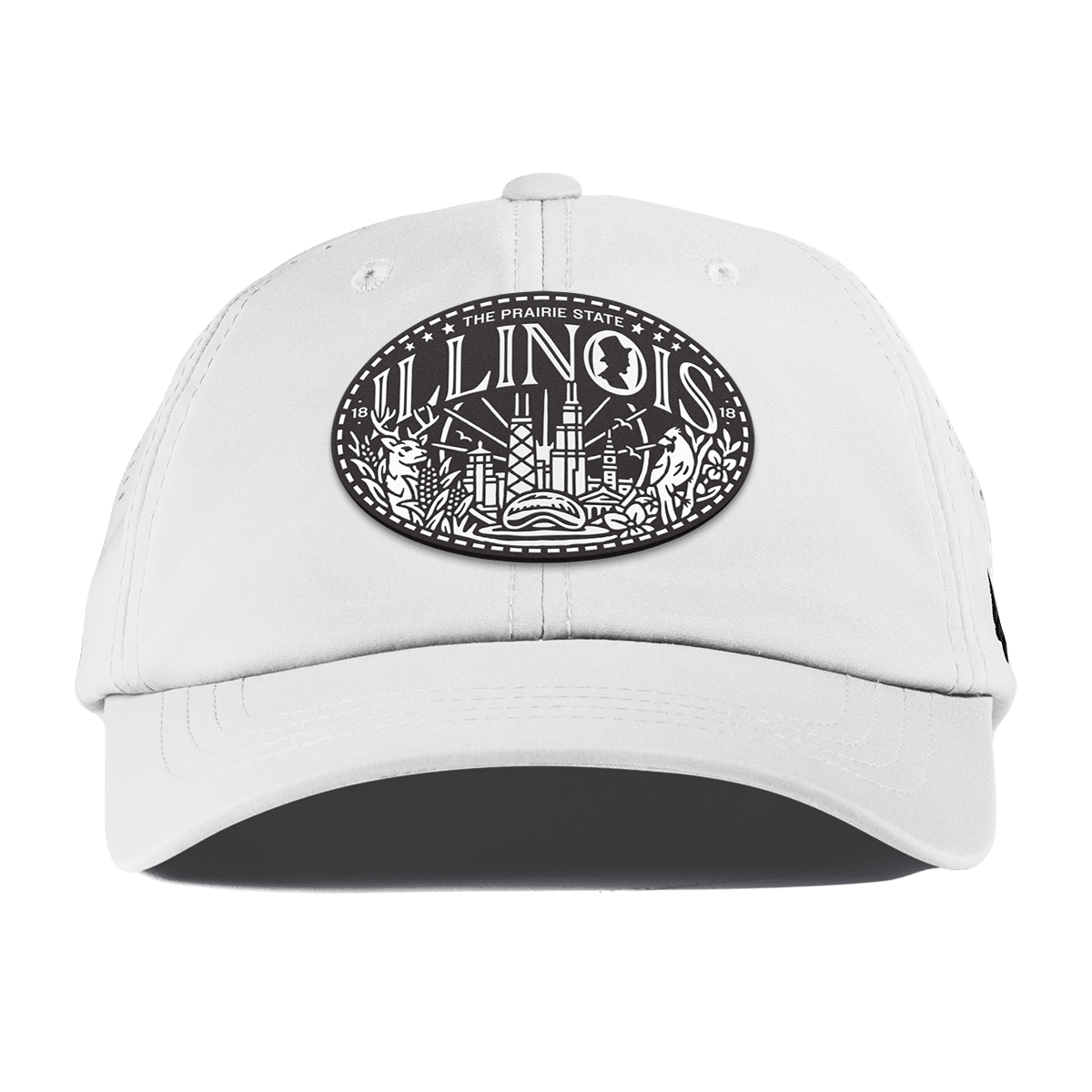 Illinois Traveler Performance Dad Hat White