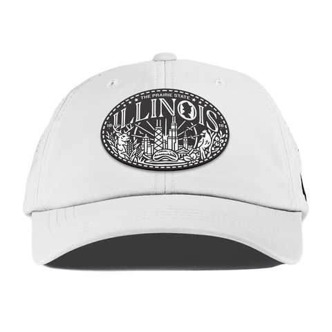Illinois Traveler Performance Dad Hat White