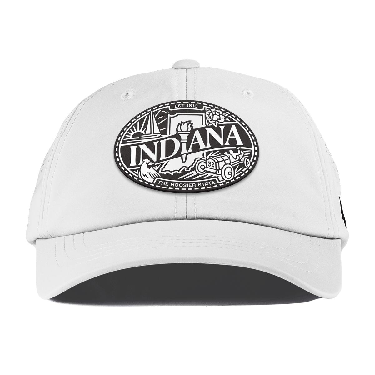 Indiana Traveler Performance Dad Hat White