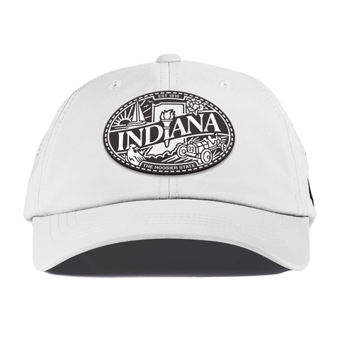 Indiana Traveler Performance Dad Hat White