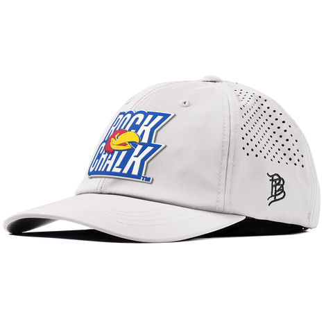 University of Kansas "Kansas Rock Chalk Block" Performance Dad Hat White
