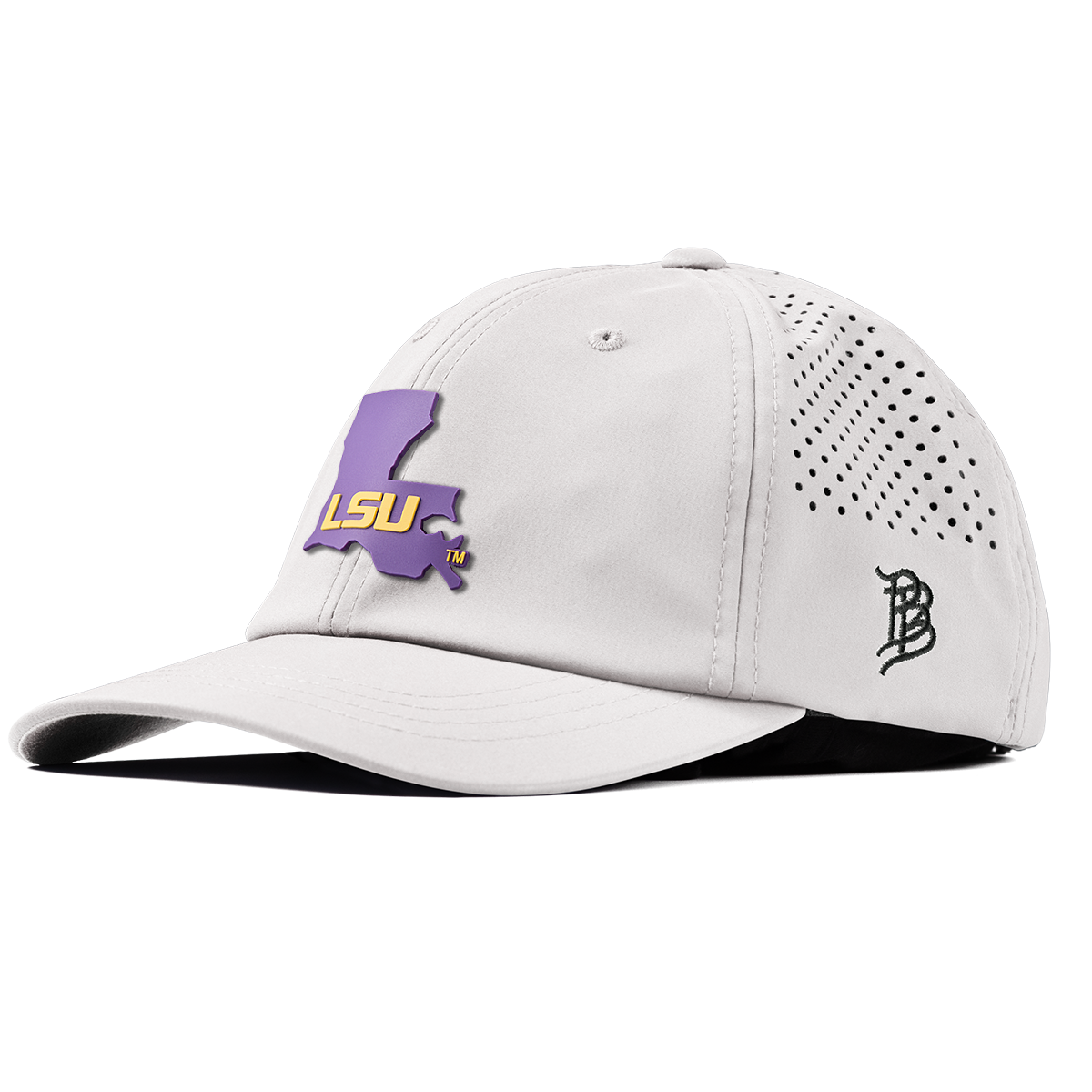 Louisiana State University "LSU State" Performance Dad Hat White