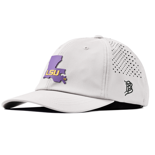 Louisiana State University "LSU State" Performance Dad Hat White