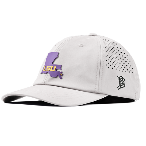 Louisiana State University "LSU State" Performance Dad Hat White