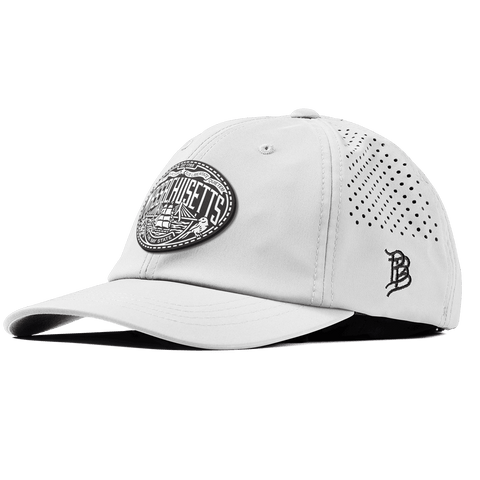 Massachusetts Traveler Performance Dad Hat White