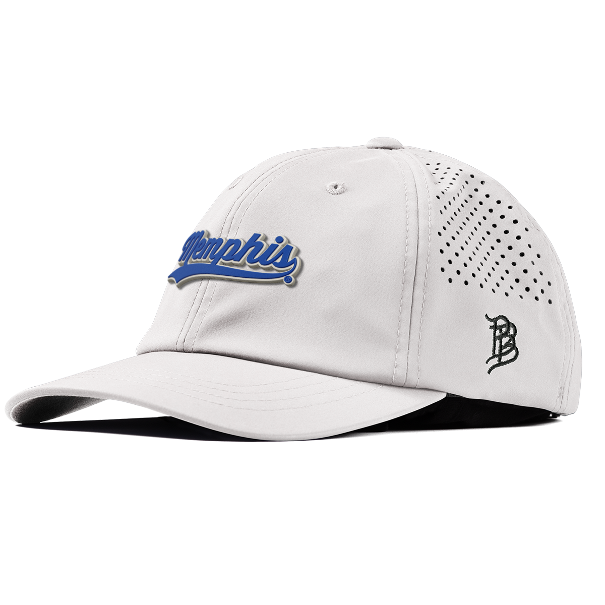 University of Memphis "Memphis Script" Performance Dad Hat White