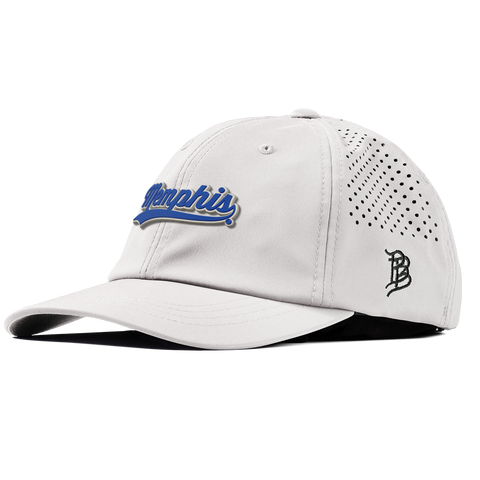 University of Memphis "Memphis Script" Performance Dad Hat White