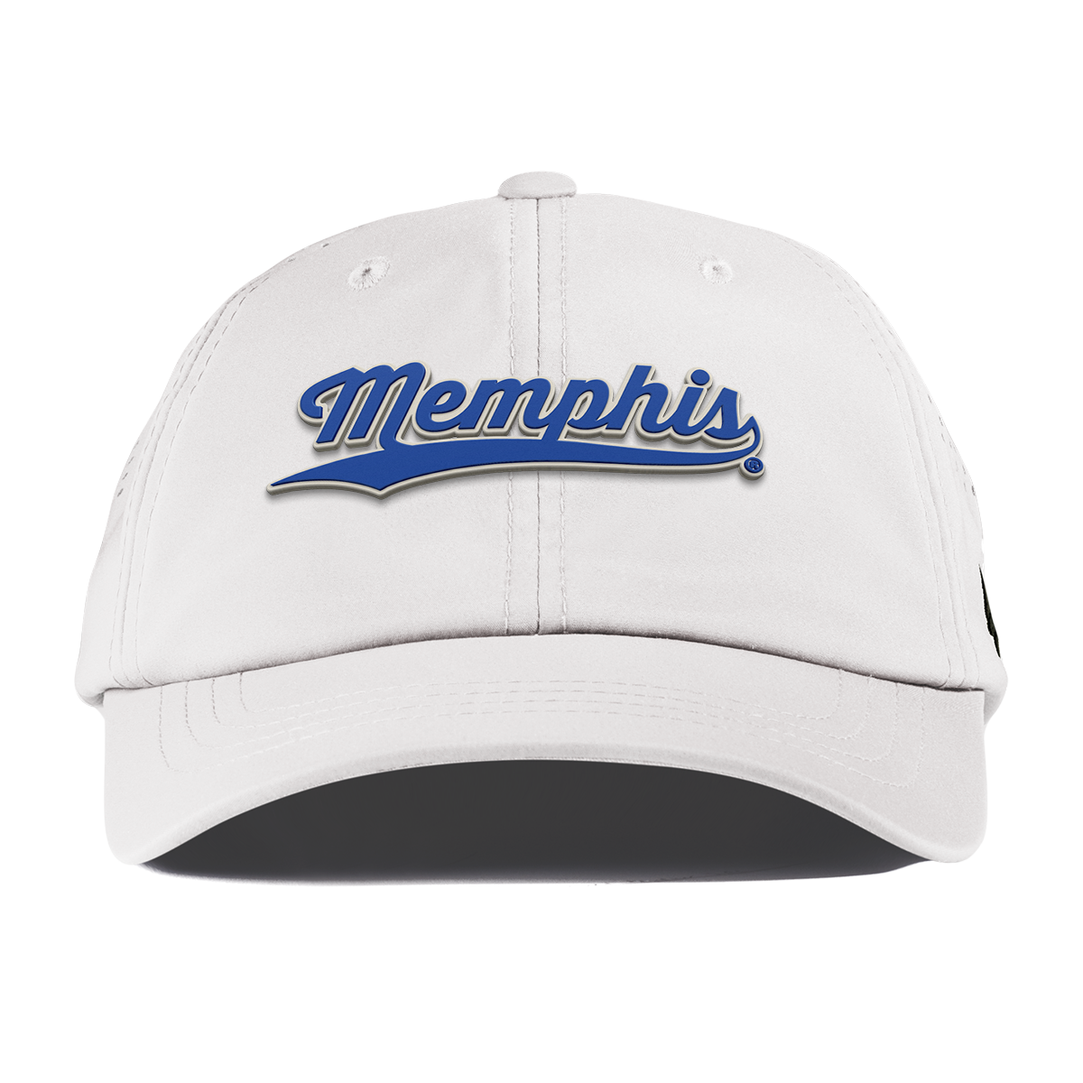 University of Memphis "Memphis Script" Performance Dad Hat White