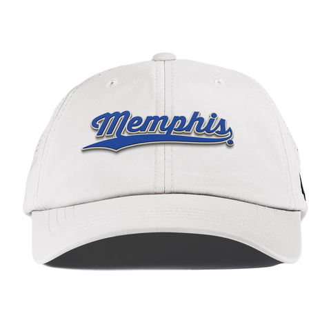 University of Memphis "Memphis Script" Performance Dad Hat White