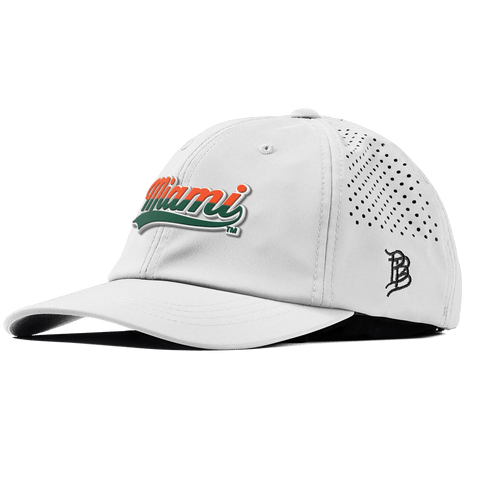 University of Miami "Miami Script" Performance Dad Hat White
