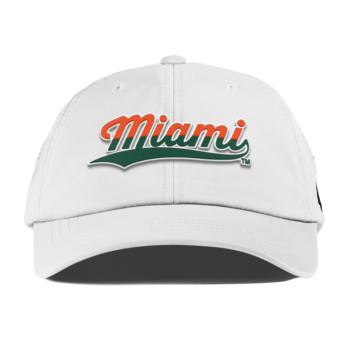 University of Miami "Miami Script" Performance Dad Hat White
