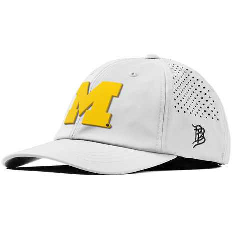 University of Michigan "Michigan Gold Block" Performance Dad Hat White