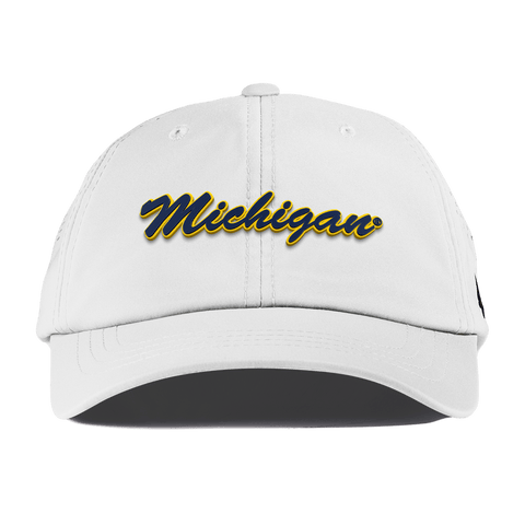 University of Michigan "Michigan Script" Performance Dad Hat White