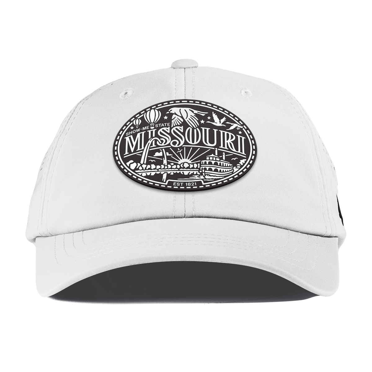 Missouri Traveler Performance Dad Hat White
