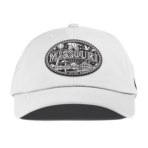 Missouri Traveler Performance Dad Hat White