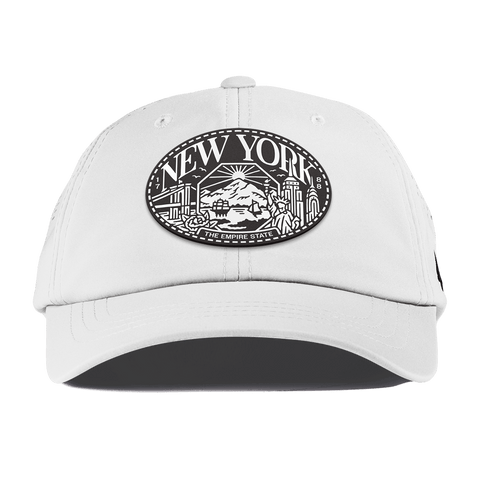 New York Traveler Performance Dad Hat White