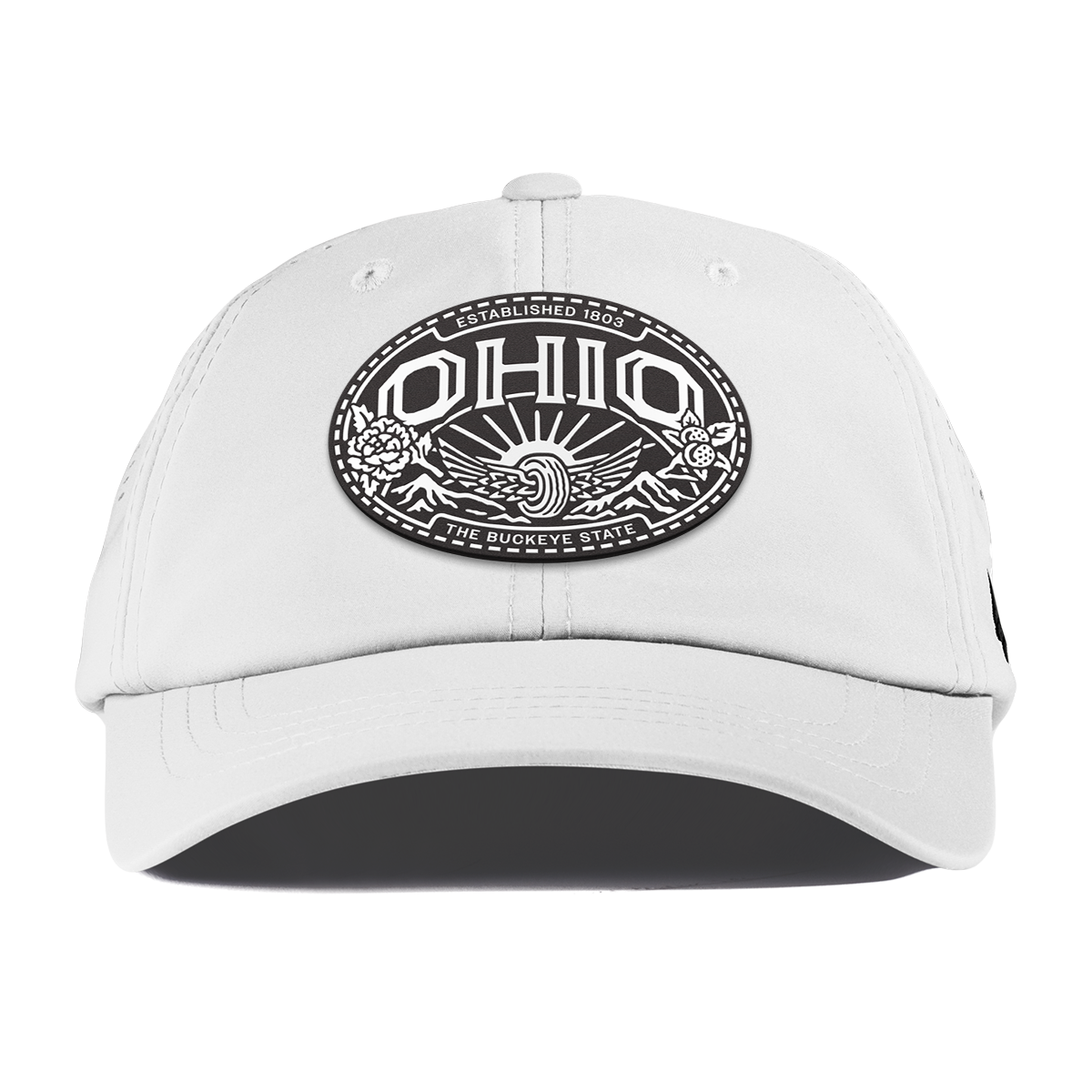 Ohio Traveler Performance Dad Hat White