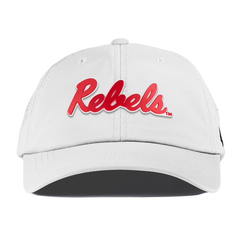 University of Mississippi "Ole Miss Crimson Rebels" Performance Dad Hat White