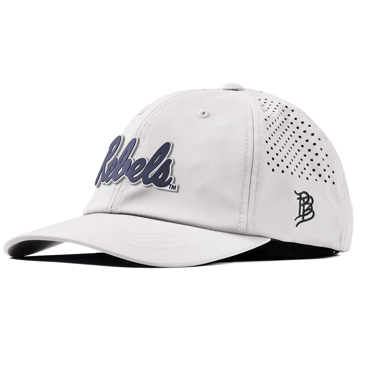 University of Mississippi "Ole Miss Navy Rebels" Performance Dad Hat White