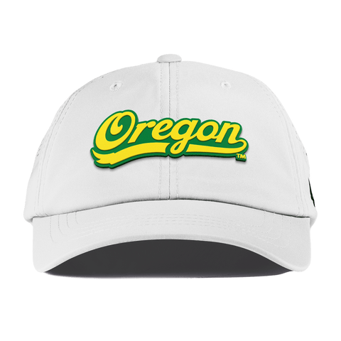 University of Oregon "Oregon Script" Performance Dad Hat White