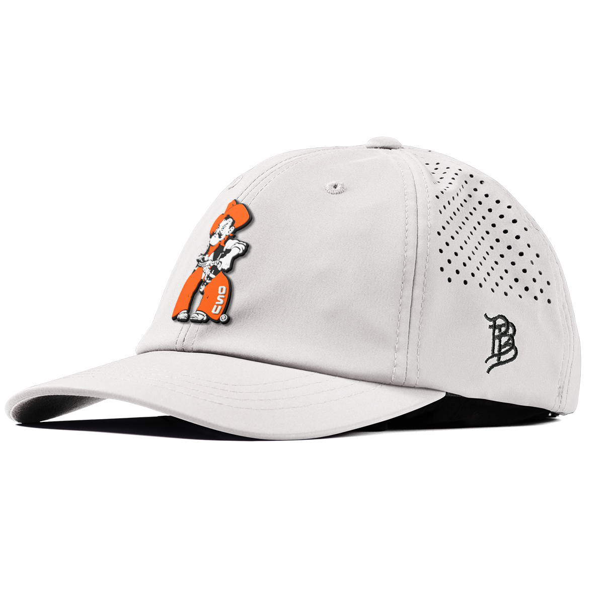 Oklahoma State University "Pistol Pete Quickdraw" Performance Dad Hat White