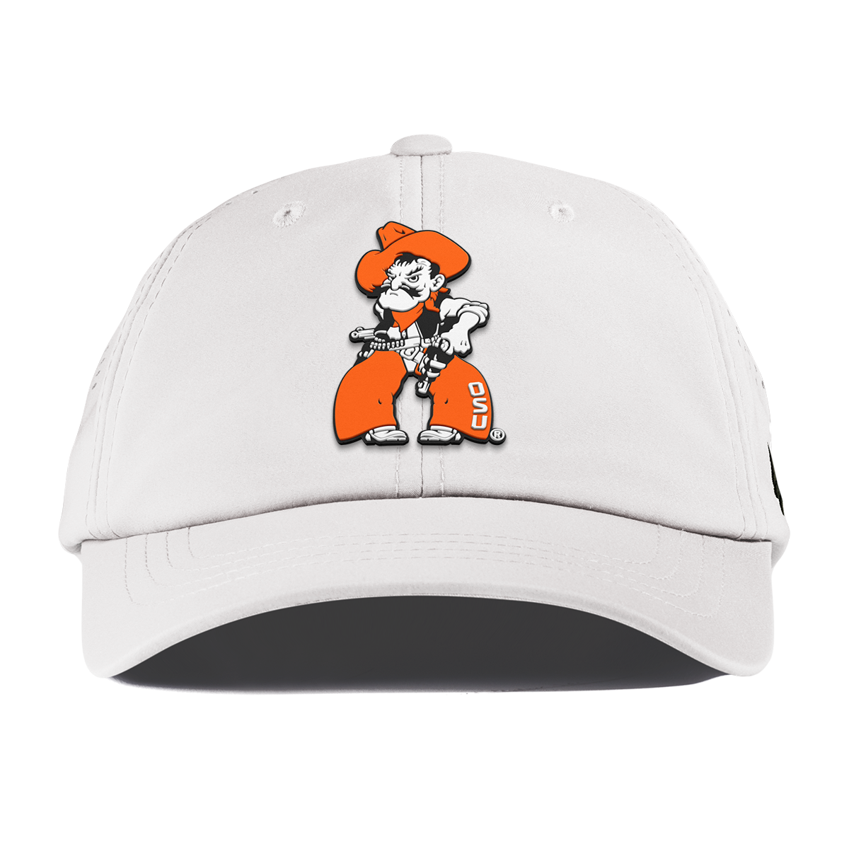 Oklahoma State University "Pistol Pete Quickdraw" Performance Dad Hat White
