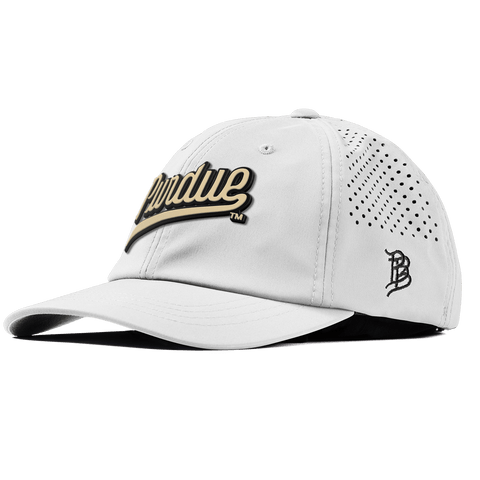 Purdue University "Purdue Script Gold" Performance Dad Hat White