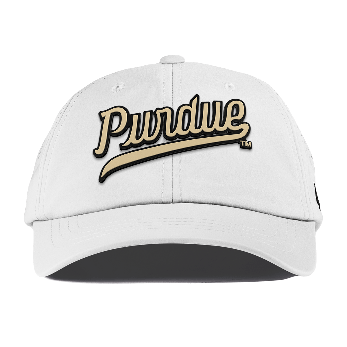 Purdue University "Purdue Script Gold" Performance Dad Hat White