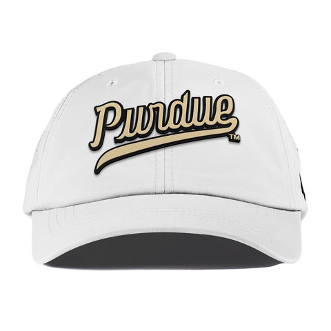 Purdue University "Purdue Script Gold" Performance Dad Hat White