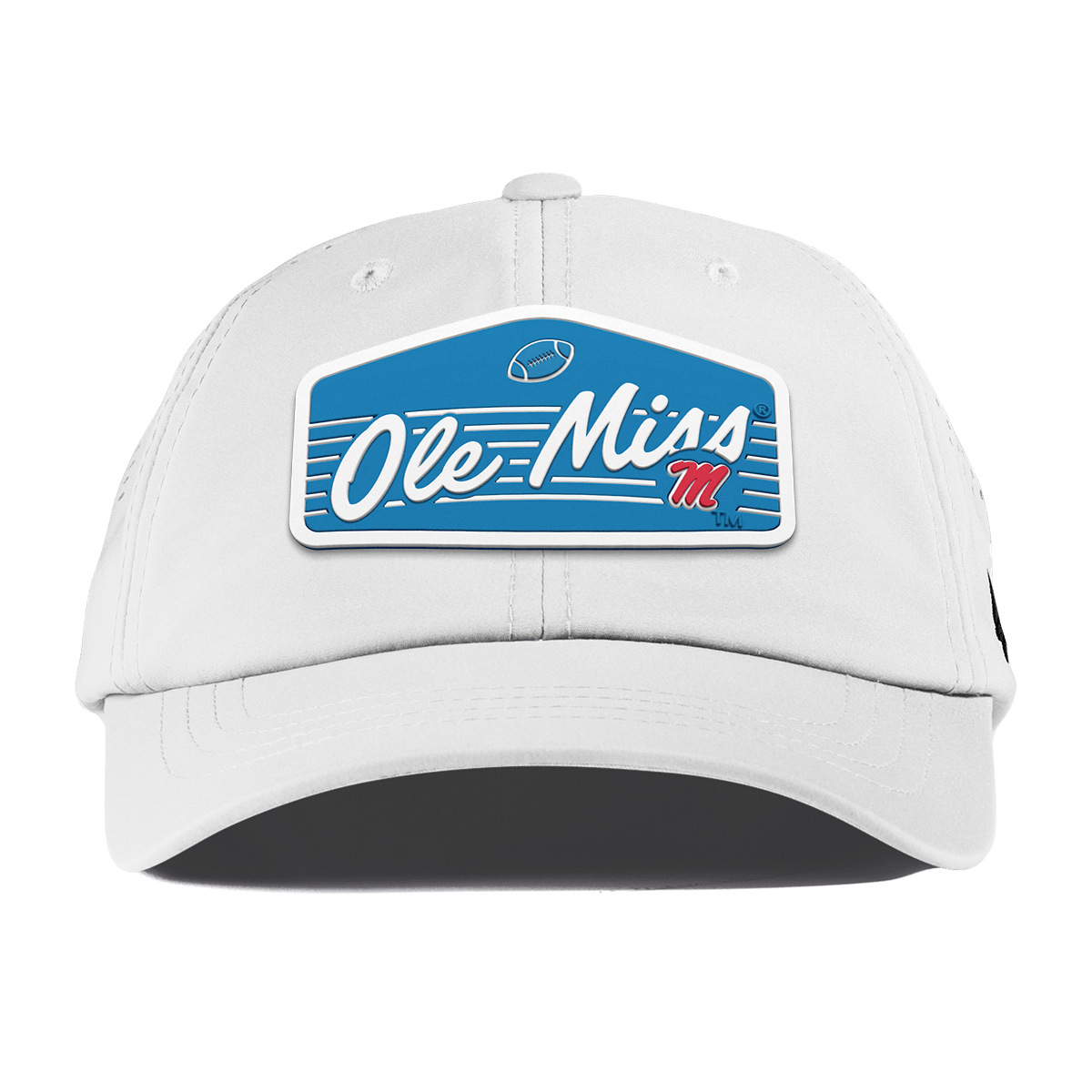 University of Mississippi "Rebel Football" Performance Dad Hat White