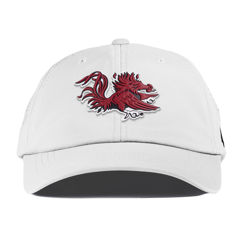 University of South Carolina "Sir Big Spur Logo" Performance Dad Hat White