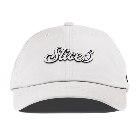Sliced Script Performance Dad Hat White