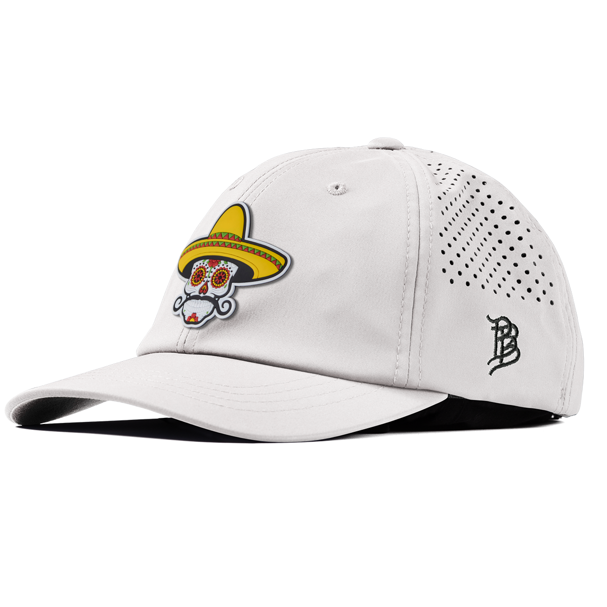 Sombrero Skull PVC Performance Dad Hat White