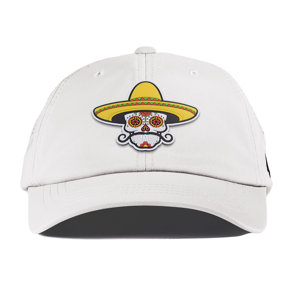 Sombrero Skull PVC Performance Dad Hat White
