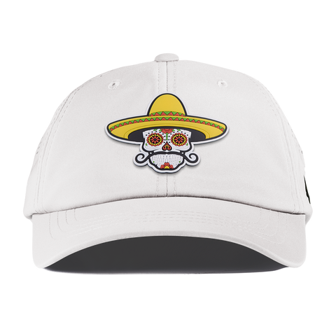 Sombrero Skull PVC Performance Dad Hat White