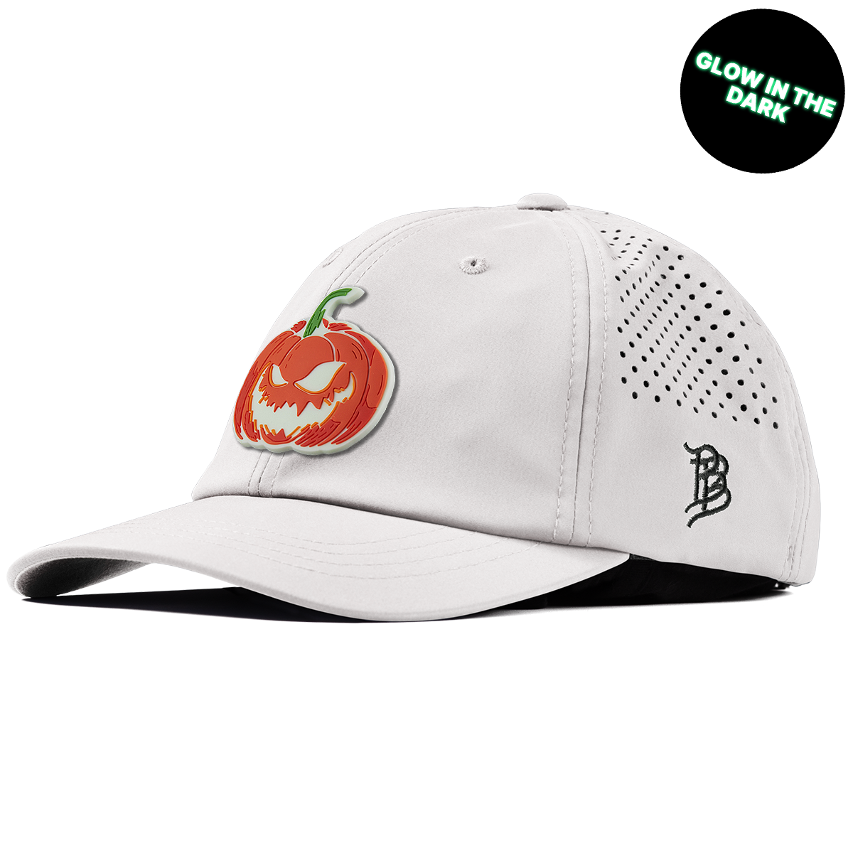 Jack-O-Lantern Glow Performance Dad Hat White
