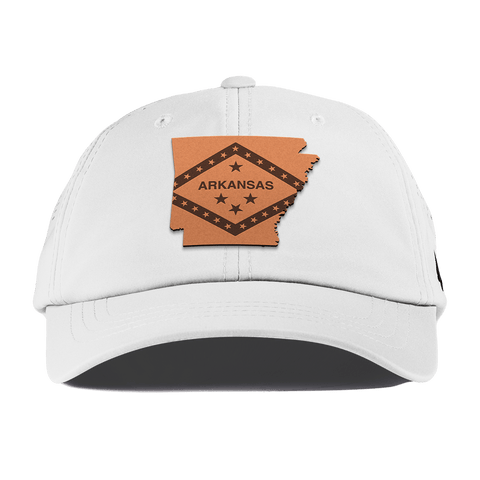 Arkansas 25 Performance Dad Hat White