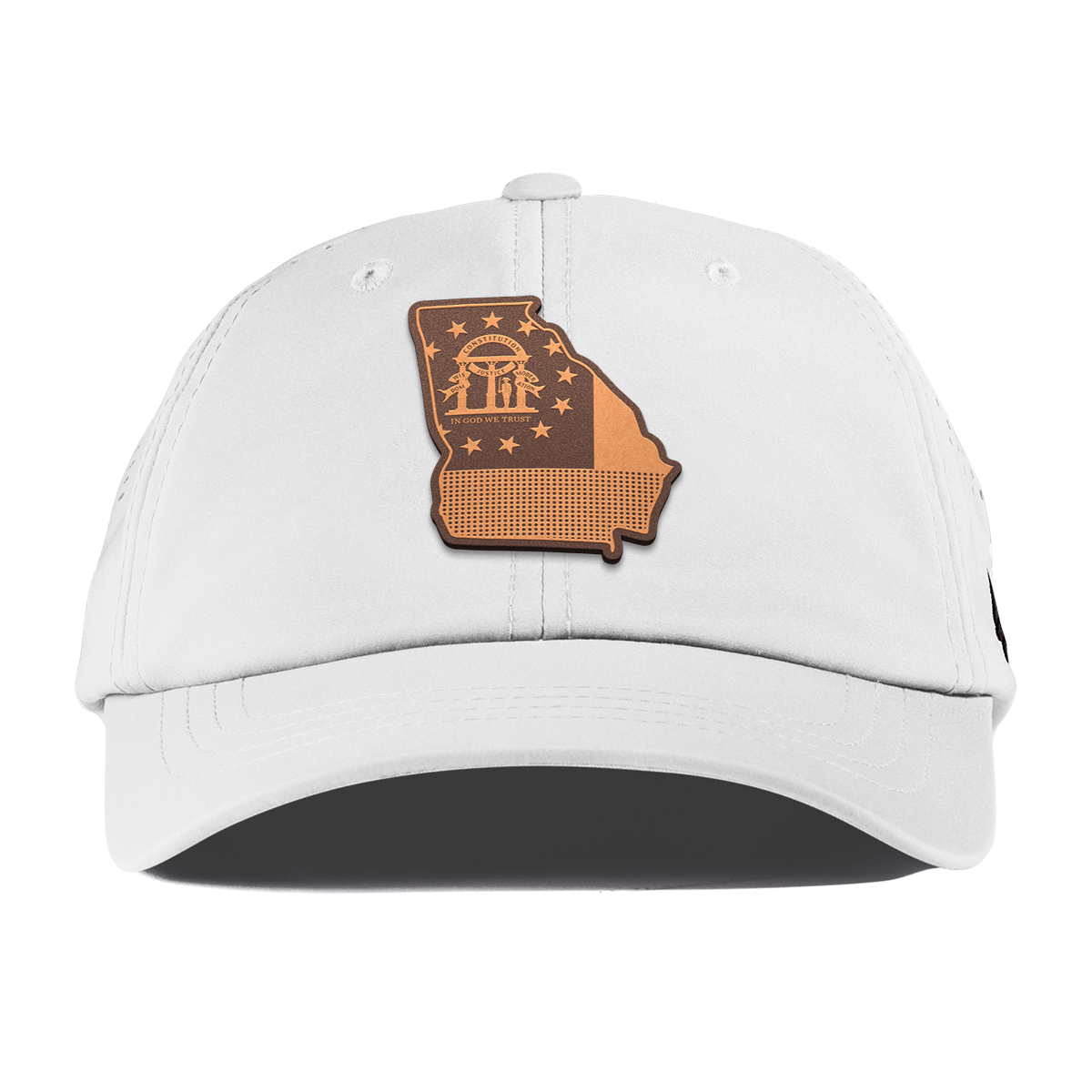 Georgia 4 Performance Dad Hat White