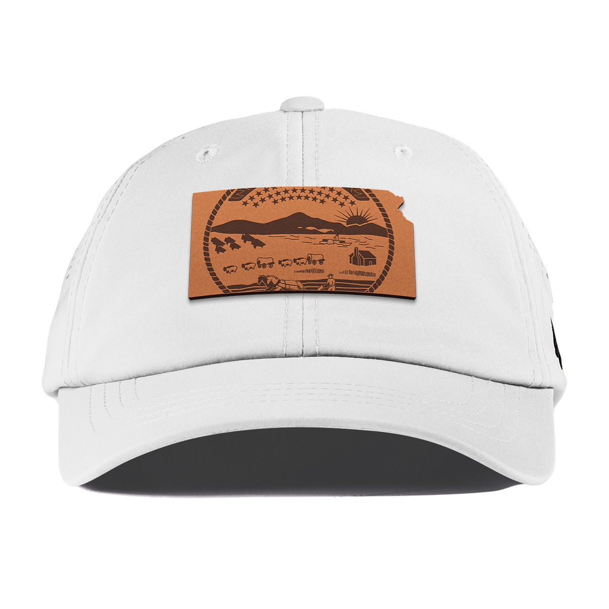 Kansas 34 Performance Dad Hat White