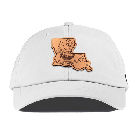 Louisiana 18 Performance Dad Hat White