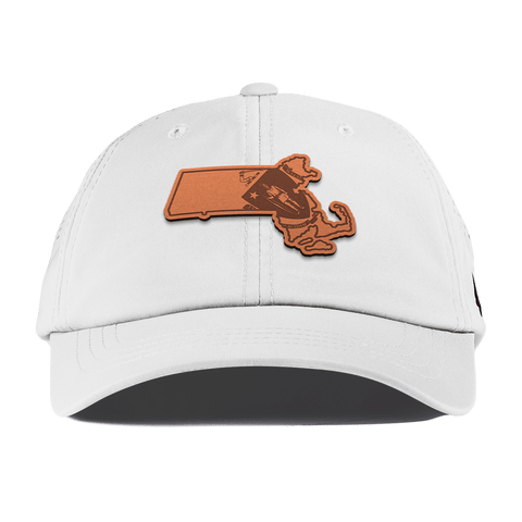 Massachusetts 6 Performance Dad Hat White