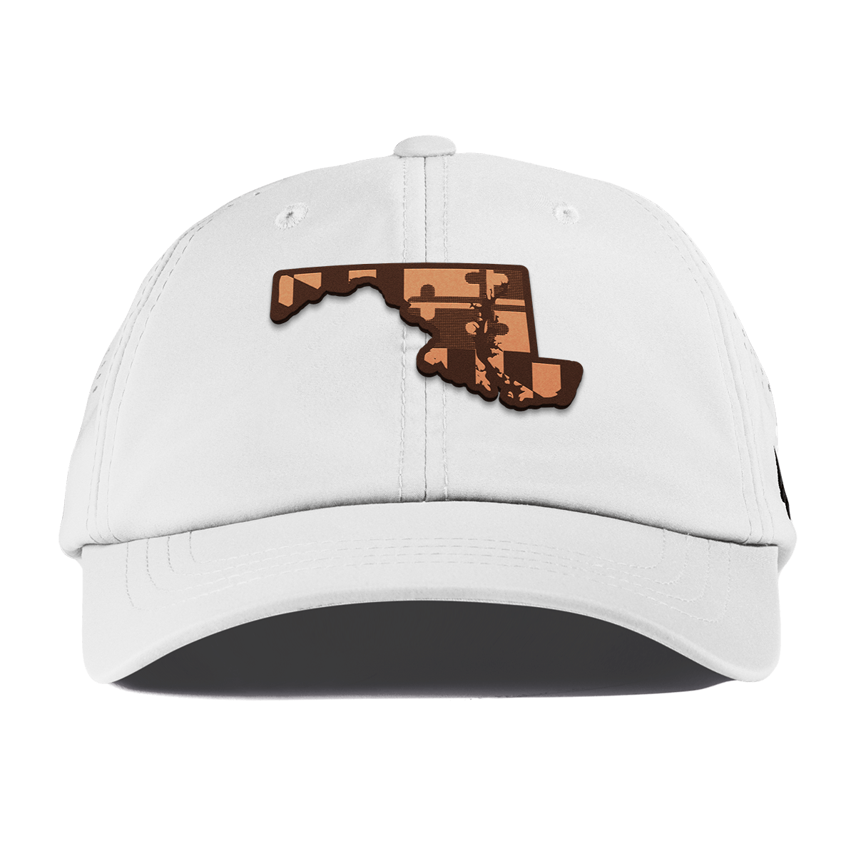 Maryland 7 Performance Dad Hat White
