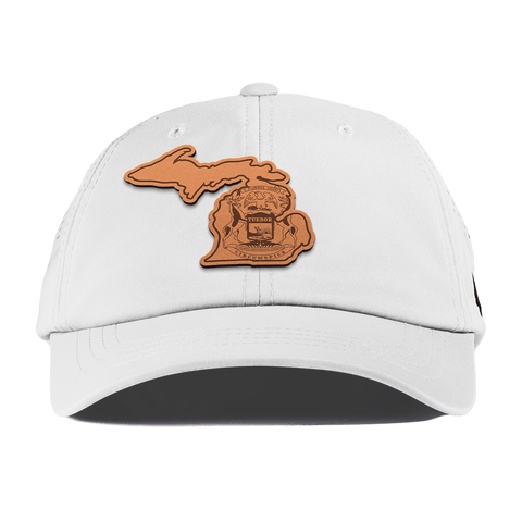 Michigan 26 Performance Dad Hat White